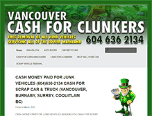 Tablet Screenshot of cashforclunkersvancouver.com